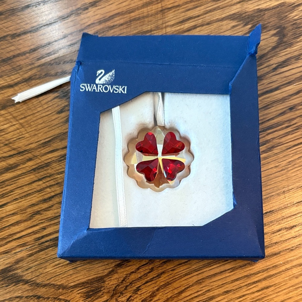 New Swarovski Red Heart Ornament Pendant